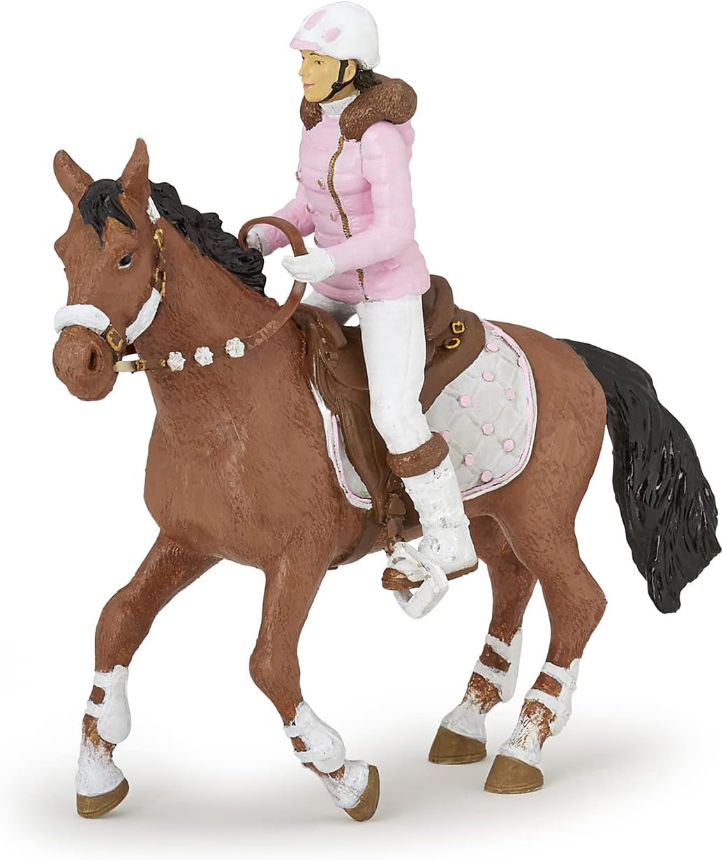 PAPO - Figurka konia - Rider Fashion Zima, pasja do jazdy konnej, zabawka dla dzieci od 3 lat. Figurki akcji Naty Shop