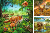 Ravensburger Puzzle dla dzieci - 09330 Zwierzęta Ziemi - Puzzle dla dzieci od 5 lat, składające się z 3X49 elementów Puzzle Naty Shop