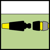 Złączka do węża Kärcher 2.645-194.0 (Universal Plus, z Aqua Stop) czarna, mała