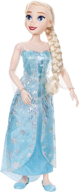 Disney Frozen Playdate Elsa Giant Doll 80 cm firmy Jakks Pacific W pełni przegubowa lalka z 11 punktami artykulacji Zawiera szczotkę do włosów i akcesoria