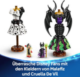 LEGO® Disney Złoczyńcy Sukienki Maleficent i Cruella De Mon — zabawka dla chłopców i dziewcząt od 9 lat — w zestawie. 2 minilaleczki i 2 figurki zwierząt — prezent urodzinowy dla fanów 43262 Zestawy do budowania Besuche den LEGO-Store