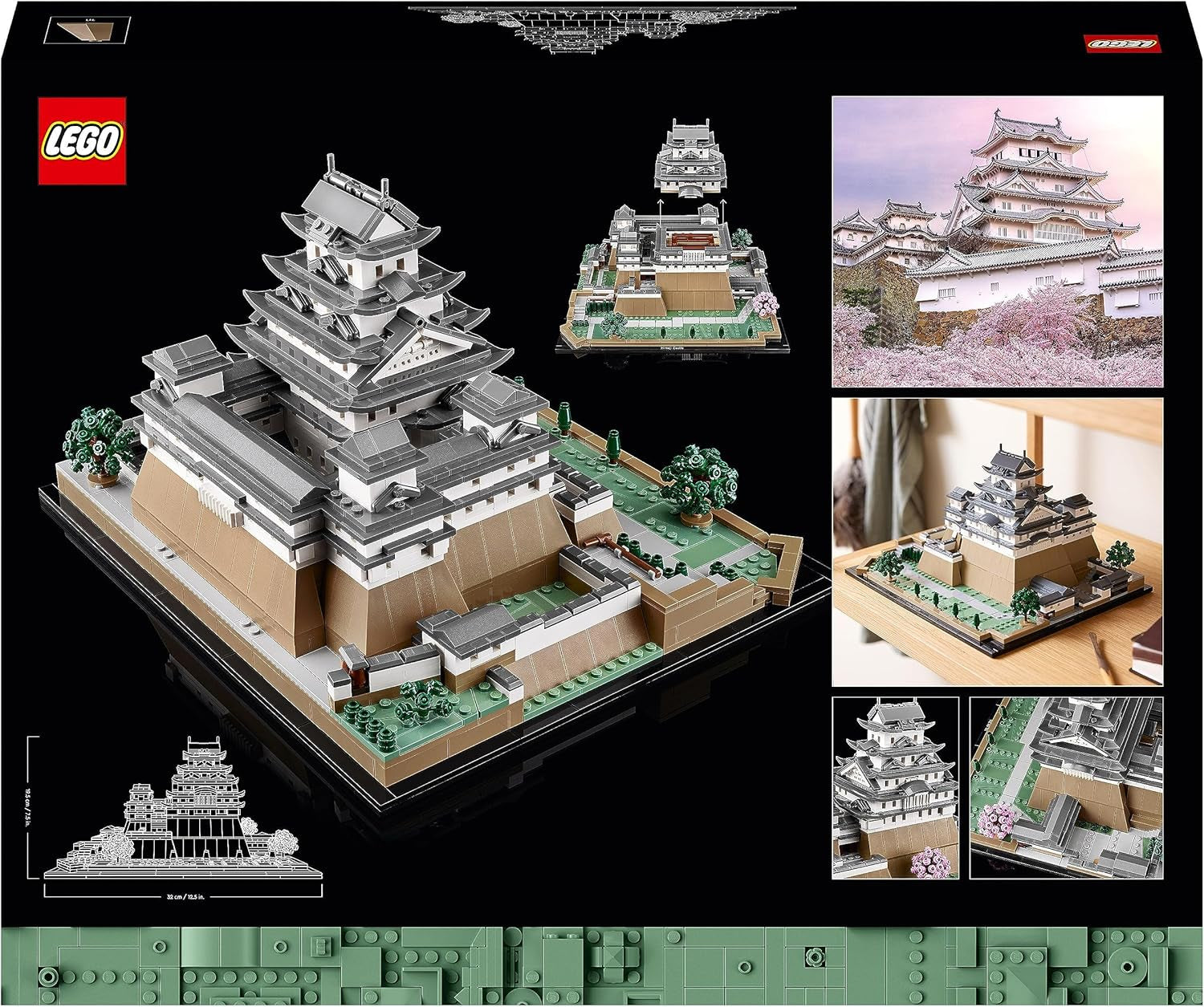 LEGO Architecture Zamek Himeji, zestaw modeli dla dorosłych, kolekcja zabytków, zestaw dla fanów kreatywnego ogrodnictwa i kultury japońskiej z drzewem kwitnącej wiśni, prezent dla niego i dla niej 21060 Zestawy do budowania Besuche w sklepie LEGO