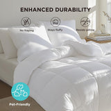 BEDSURE Pikowana kołdra pełna/królowa (88"X88") Białe kołdry i kołdry Naty Shop
