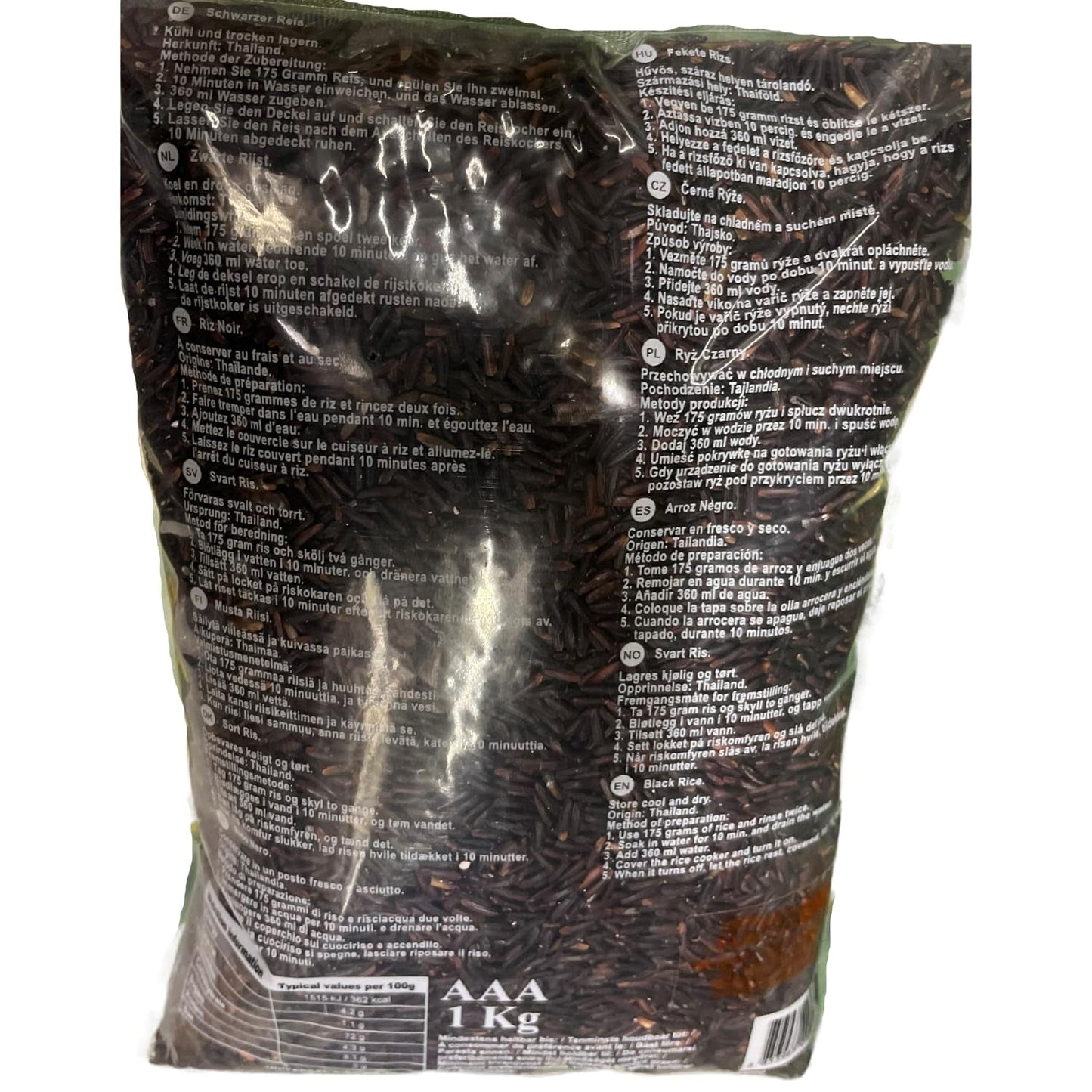 ROYAL THAI RICE - Ryż czarny długoziarnisty (ziarna ryżu) - 1 x 1 kg