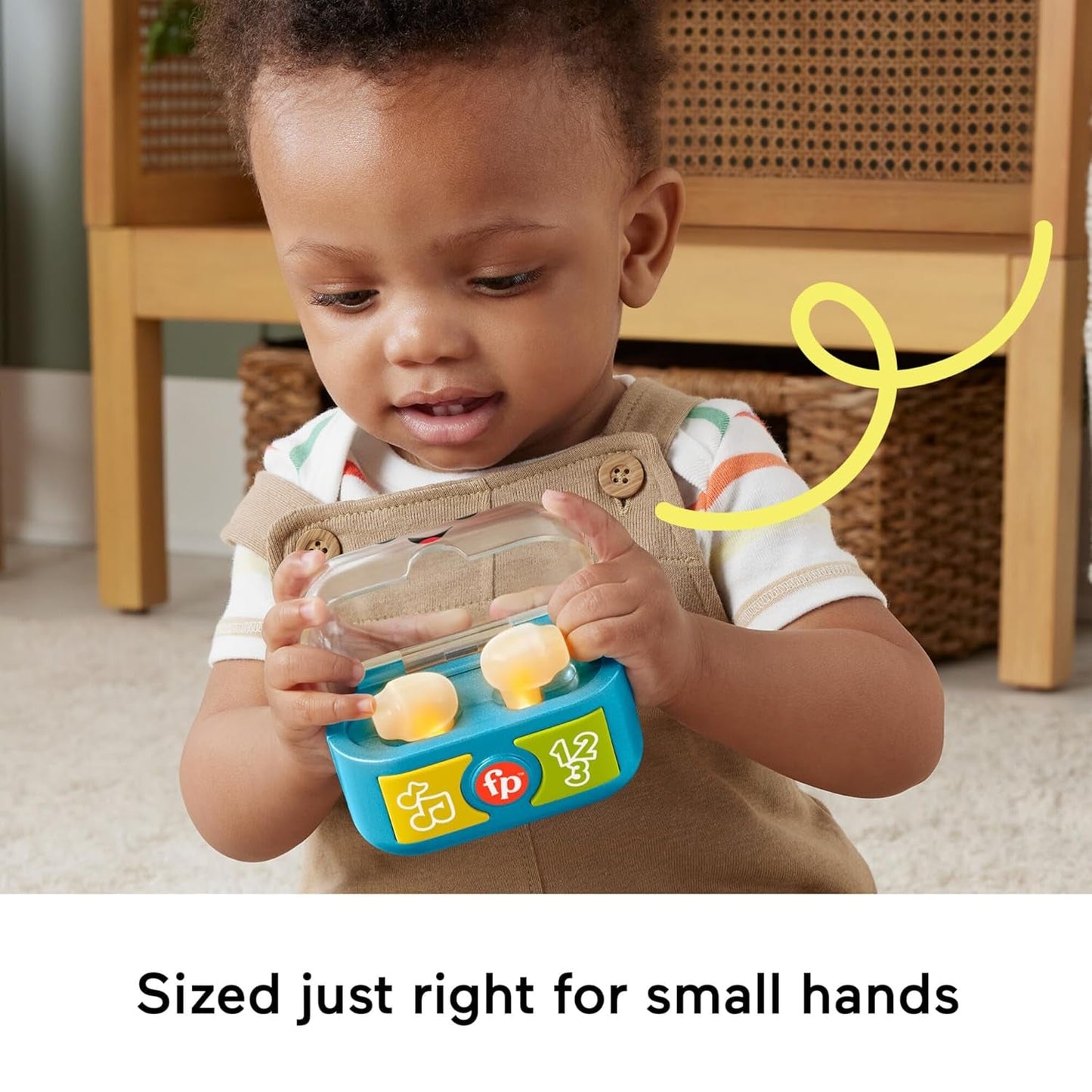 FISHER-PRICE Zabawna nauka i zabawa z zatyczkami do uszu - interaktywne zatyczki do uszu z zabawnymi światełkami, piosenkami do nauki i ćwiczeniami motorycznymi, ponad 20 piosenek i zdań, od 6 miesiąca życia, HWY45 Baby Toys Naty Shop