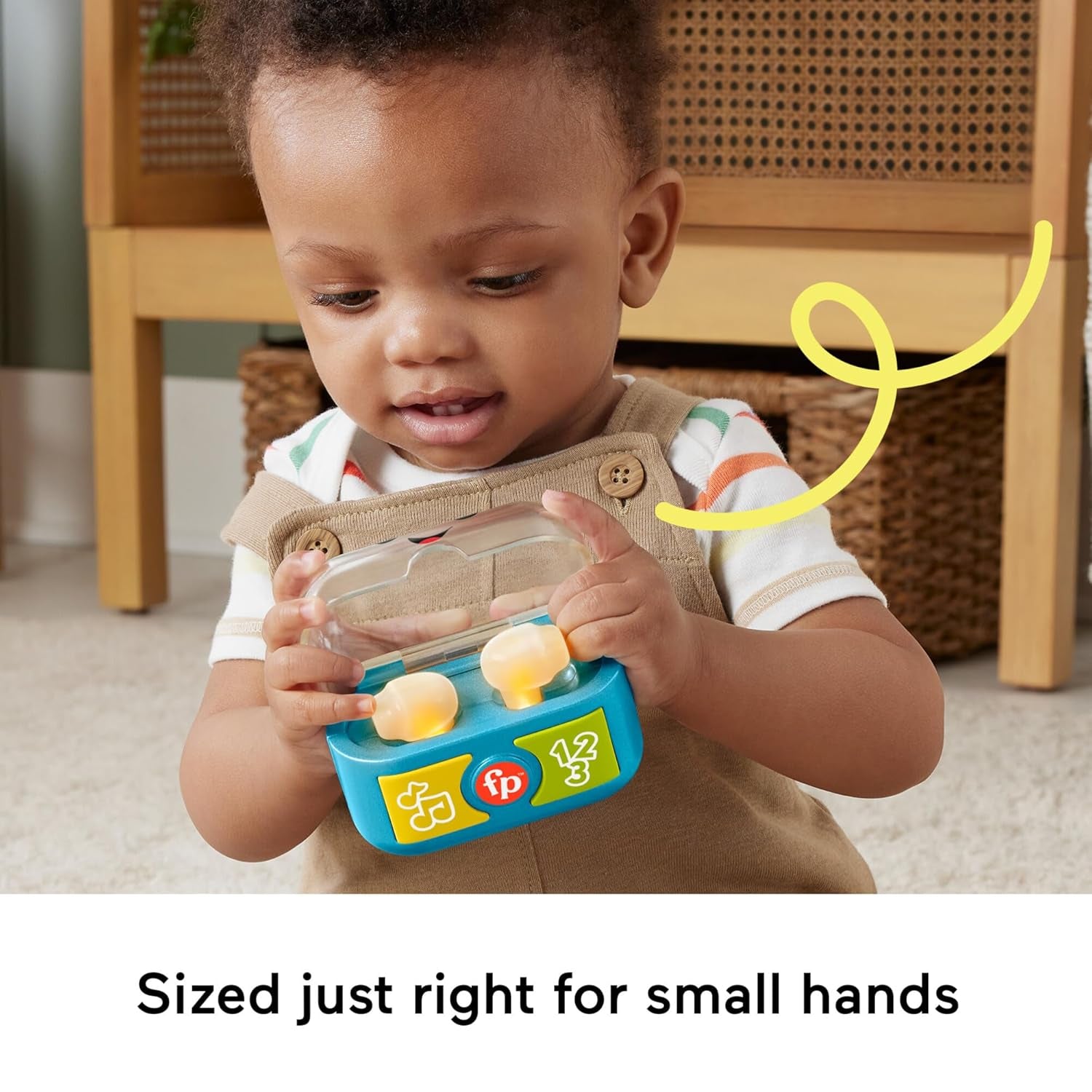 FISHER-PRICE Zabawna nauka i zabawa z zatyczkami do uszu - interaktywne zatyczki do uszu z zabawnymi światełkami, piosenkami do nauki i ćwiczeniami motorycznymi, ponad 20 piosenek i zdań, od 6 miesiąca życia, HWY45 Baby Toys Naty Shop