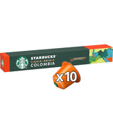 STARBUCKS Single-Origin Colombia firmy Nespresso, Mittlere Röstung, Kaffeekapseln 10 x 10 (100 Kapseln)