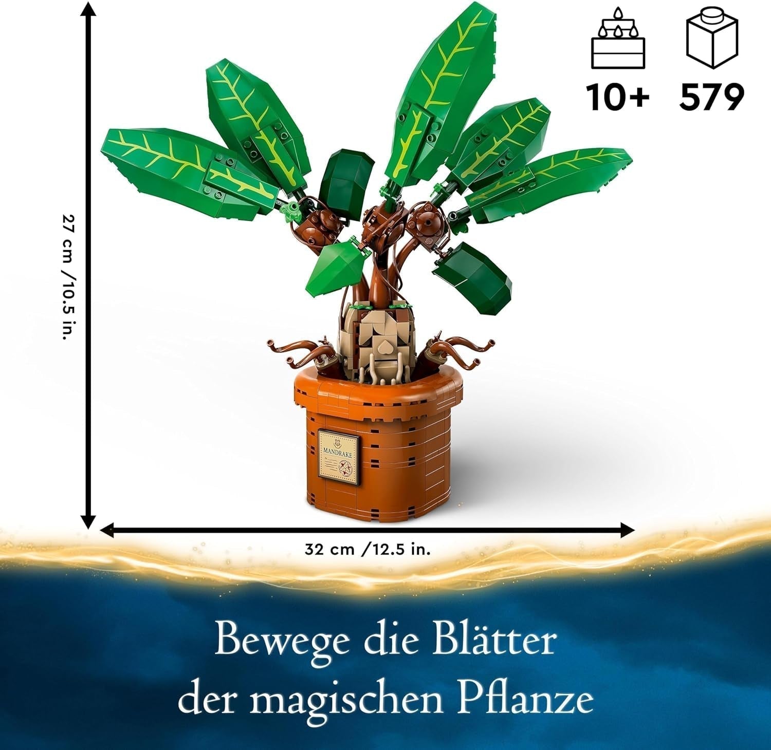 LEGO Harry Potter Magiczna Eliksir Roślina: Mandragora, zabawka z rośliną doniczkową, magiczny prezent dla dziewcząt, chłopców i wszystkich fanów, pomysłowy zestaw zabaw dla dzieci, dekoracja domu 76433 Zestawy do budowania Besuche den LEGO-Store