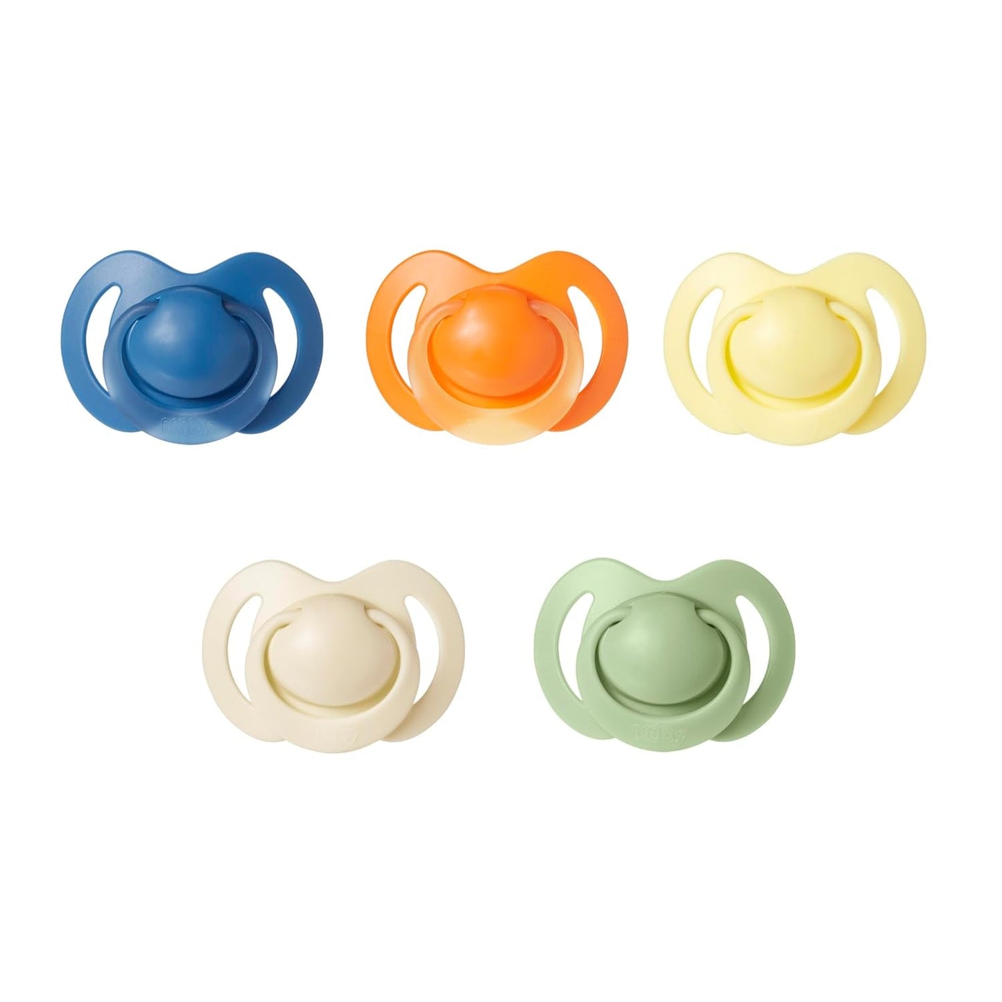 Nuby – Zestaw 5 miękkich silikonowych smoczków ortodontycznych i smoczków | 3 modele na dzień i na noc | 2 modele świecące w ciemności | Bez BPA | Kształt przypominający pierś | Przez 18-36 miesięcy