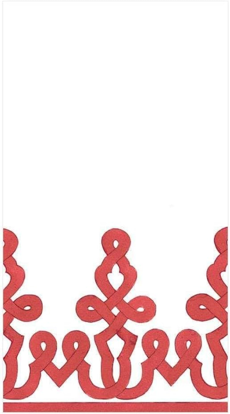Dessin Passementerie Serwetki papierowe, lniane, czerwone, 12 szt. w opakowaniu