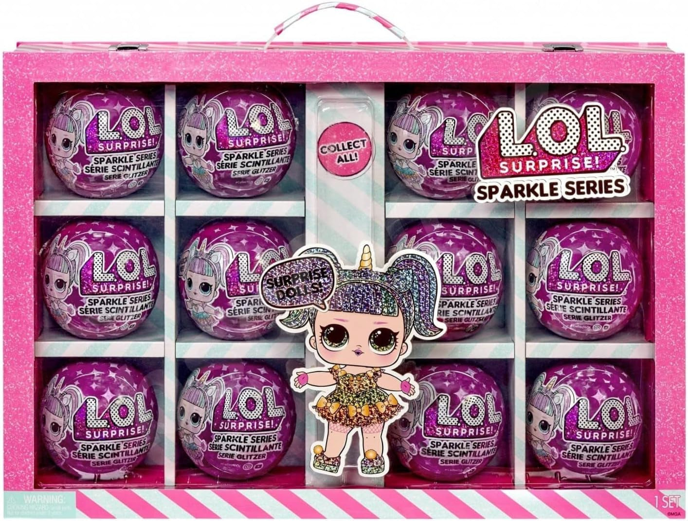LOL Surprise Glitzer Series - Glitzer-Puppen im 12er-Pack - ponad 80 niespodzianek z Puppen, strojami, akcesoriami i nie tylko - Gra mit Wasserüberraschung - Für Mädchen und Jungen ab 4 Jahren