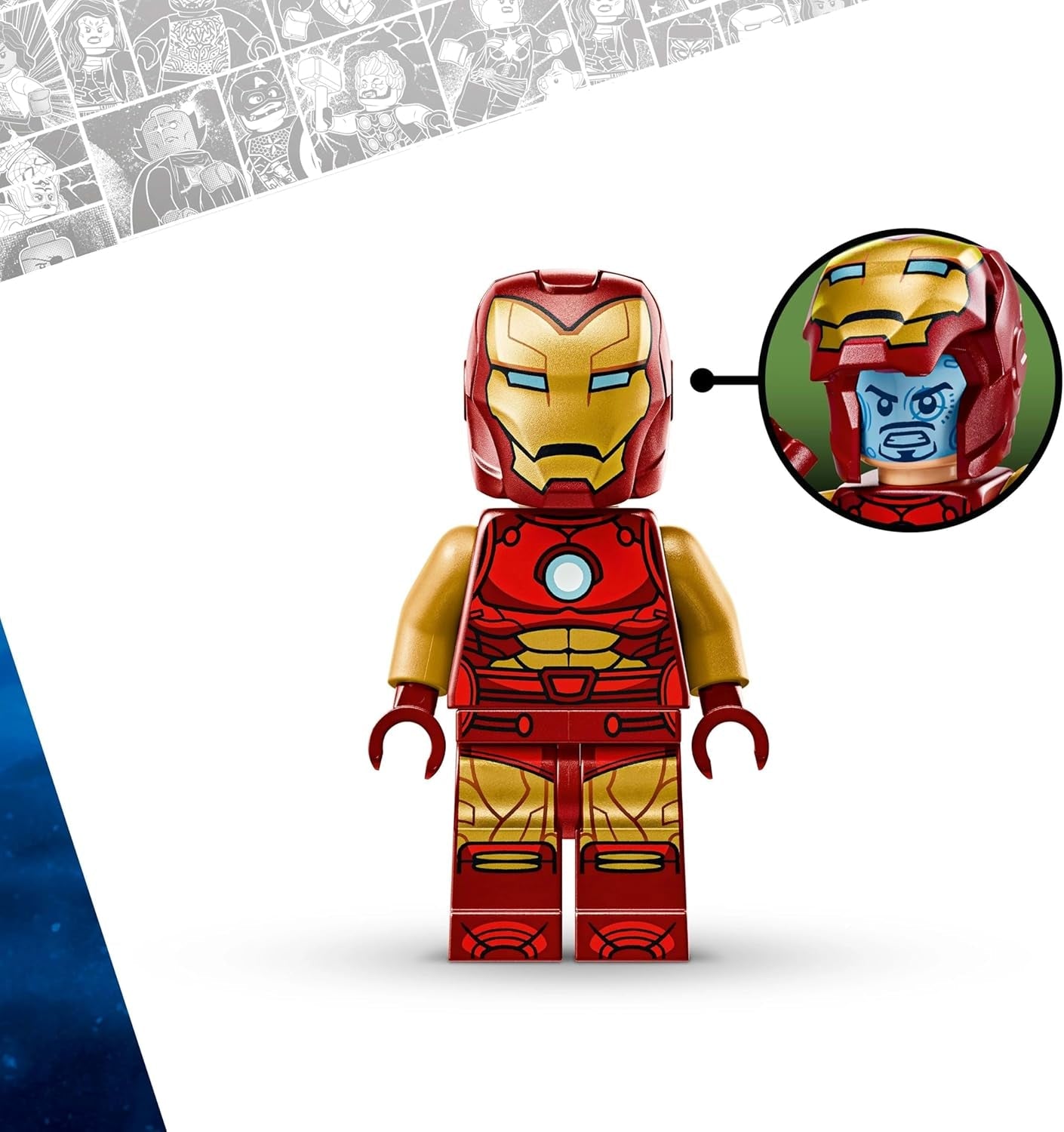 LEGO Marvel Mech Iron Mana kontra. Ultron — zabawka superbohatera z 2 minifigurkami — figurka z ruchomymi rękami, nogami i palcami — prezent dla chłopców i dziewcząt w wieku od 6 lat 76307 Besuche den LEGO-Store Building Sets