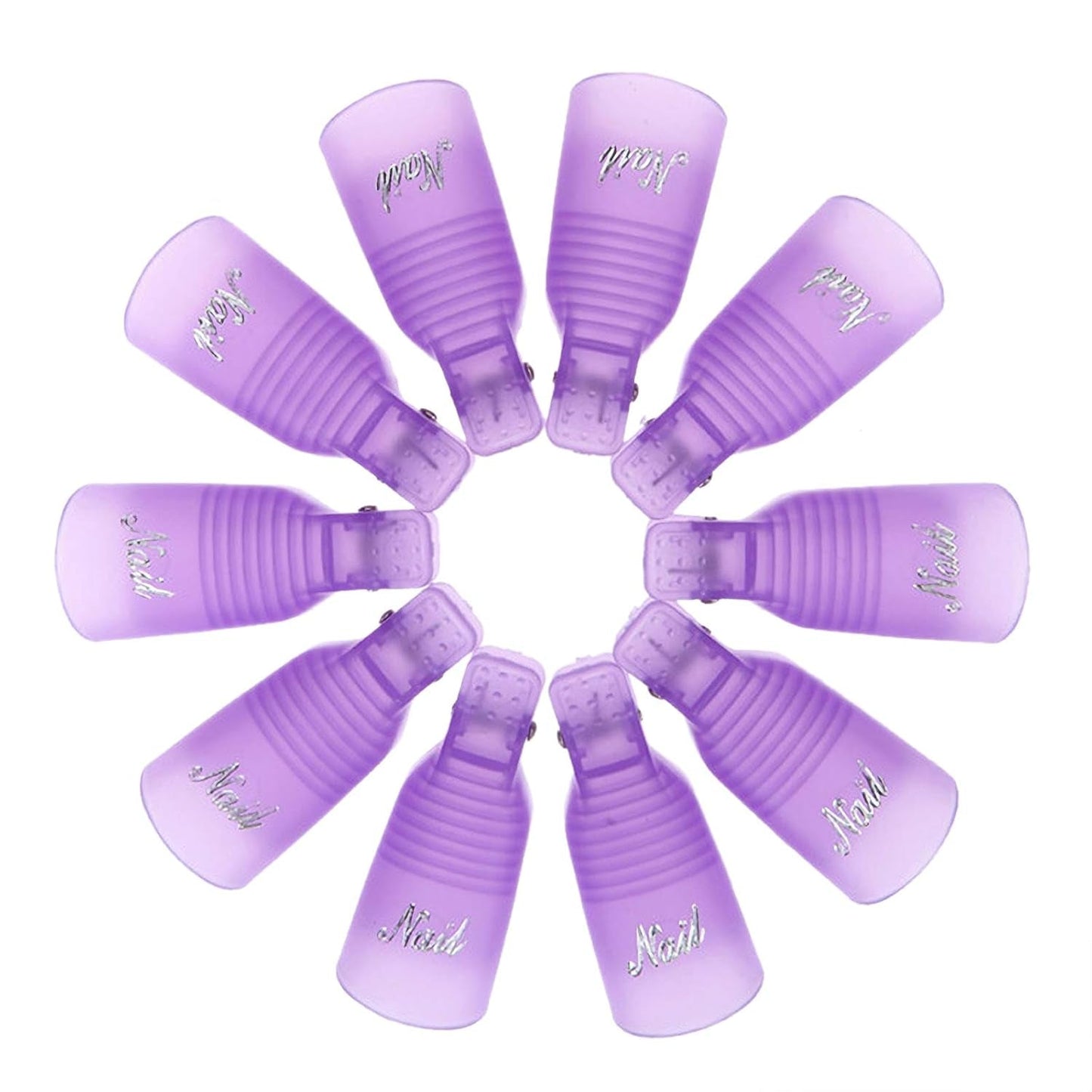 Klipsy Hanyousheng Nagellackentferner, klipsy Nagel, 10 klipsów Stück Schwarz Nagelclips, Nagel Klammer, czapki żelowe Nails Art, czapki z klipsem Soak off Żel UV Poliermittel Entferner Wrap Nail Tool