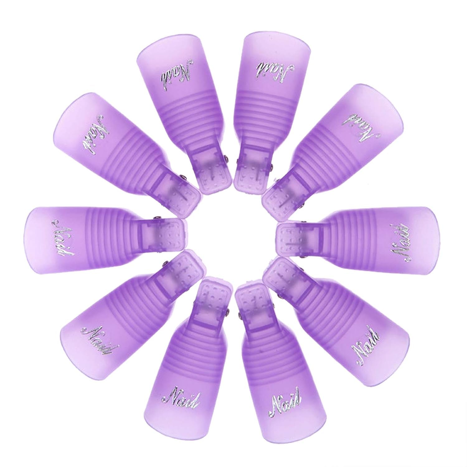 Klipsy Hanyousheng Nagellackentferner, klipsy Nagel, 10 klipsów Stück Schwarz Nagelclips, Nagel Klammer, czapki żelowe Nails Art, czapki z klipsem Soak off Żel UV Poliermittel Entferner Wrap Nail Tool