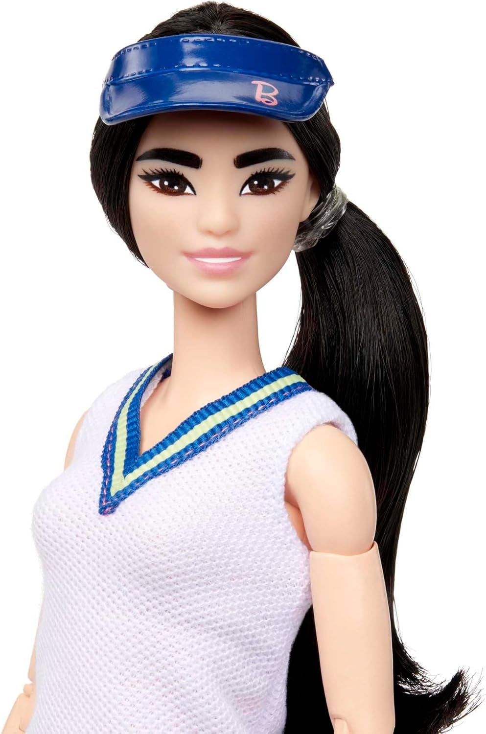 Lalka Barbie Made to Move – tenisistka z rakietą i piłką – lalka z 22 przegubami do realistycznej zabawy, dla fanów tenisa i dzieci w wieku od 3 lat, HKT73