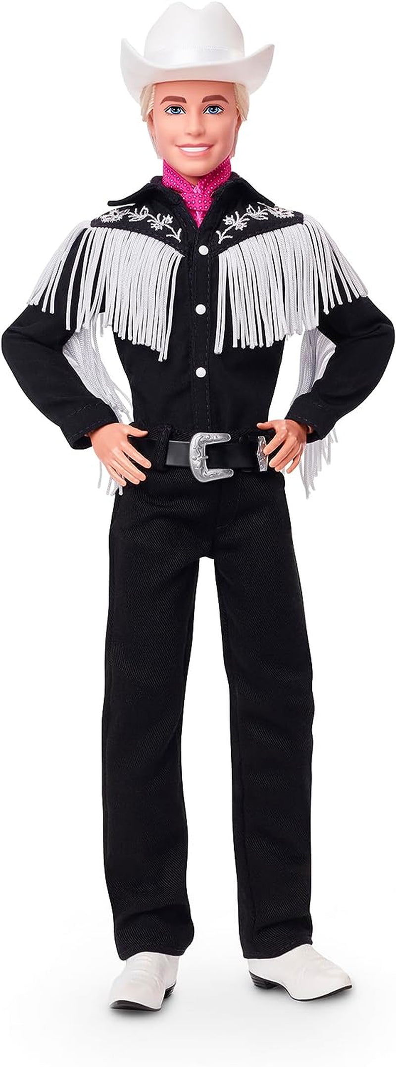 BARBIE the MOVIE Ken – lalka kolekcjonerska z filmu fabularnego w stroju westernowym, koszula vintage, kowbojski kapelusz, białe buty, wiek od 3 lat, domyślny tytuł HRF30 Naty Shop Dolls