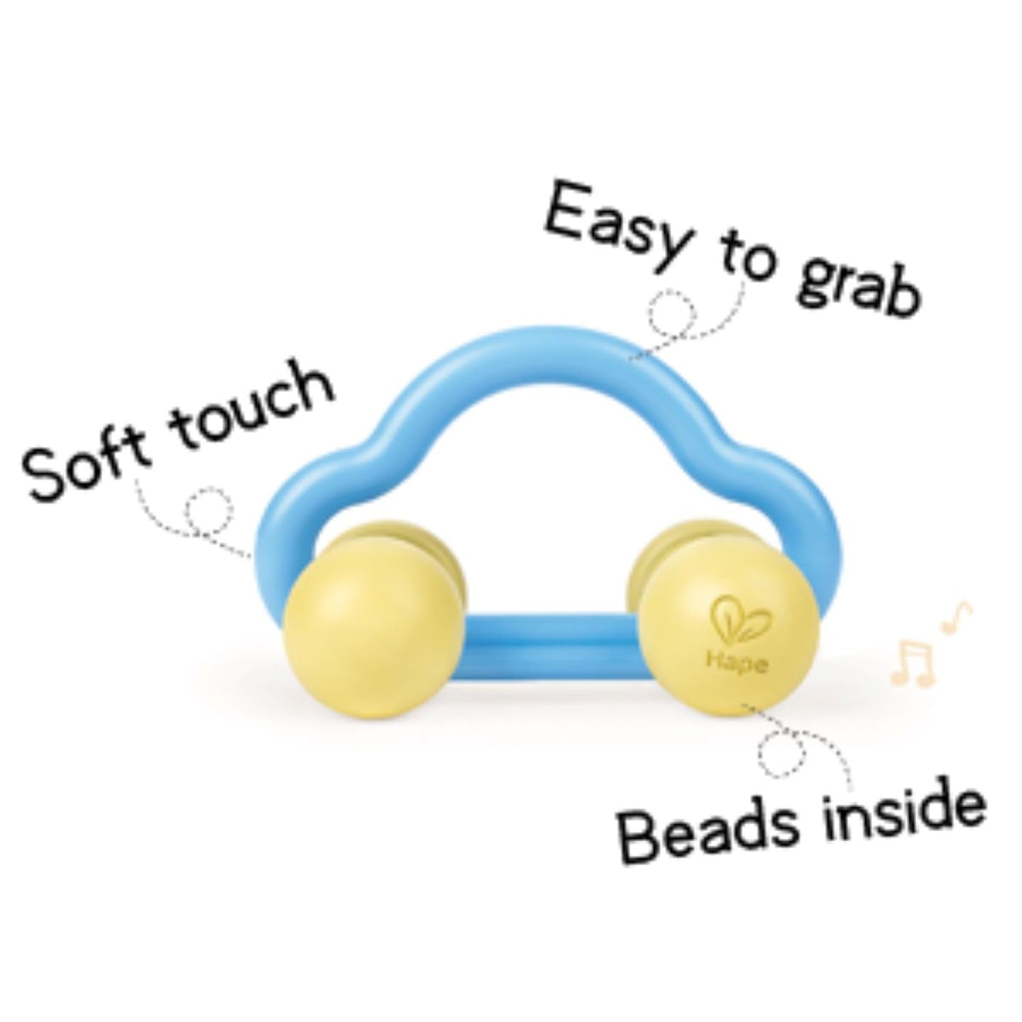 Hape Roll & Grzechotka Autko, zabawka dla dziecka Bebe Naty Shop Toys