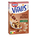 Dr. Oetker Vitalis Chocolate Muesli Classic: Muesli śniadaniowe z mleczną i gorzką czekoladą, opakowanie 7 szt. (7 x 600 g)
