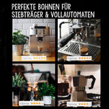 | Kaffeebohnen wyjątkowo mocny | Espresso 100% Robusta | viel Kaffein wenig Säure | 1000g ganze Kaffee Bohnen | geigeint für W pełni automatyczny | z gwarancją Zufriedenheits