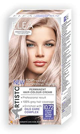 Color & Care trwała koloryzacja włosów 120ml, profesjonalny efekt, pokrycie siwych włosów, wzbogacona olejkowymi kompleksami pielęgnacyjnymi - Długotrwała koloryzacja włosów (10.1 Super Light Ash Blonde) Naty Shop Hair Farba 10.72 Super Light Blonde Beige
