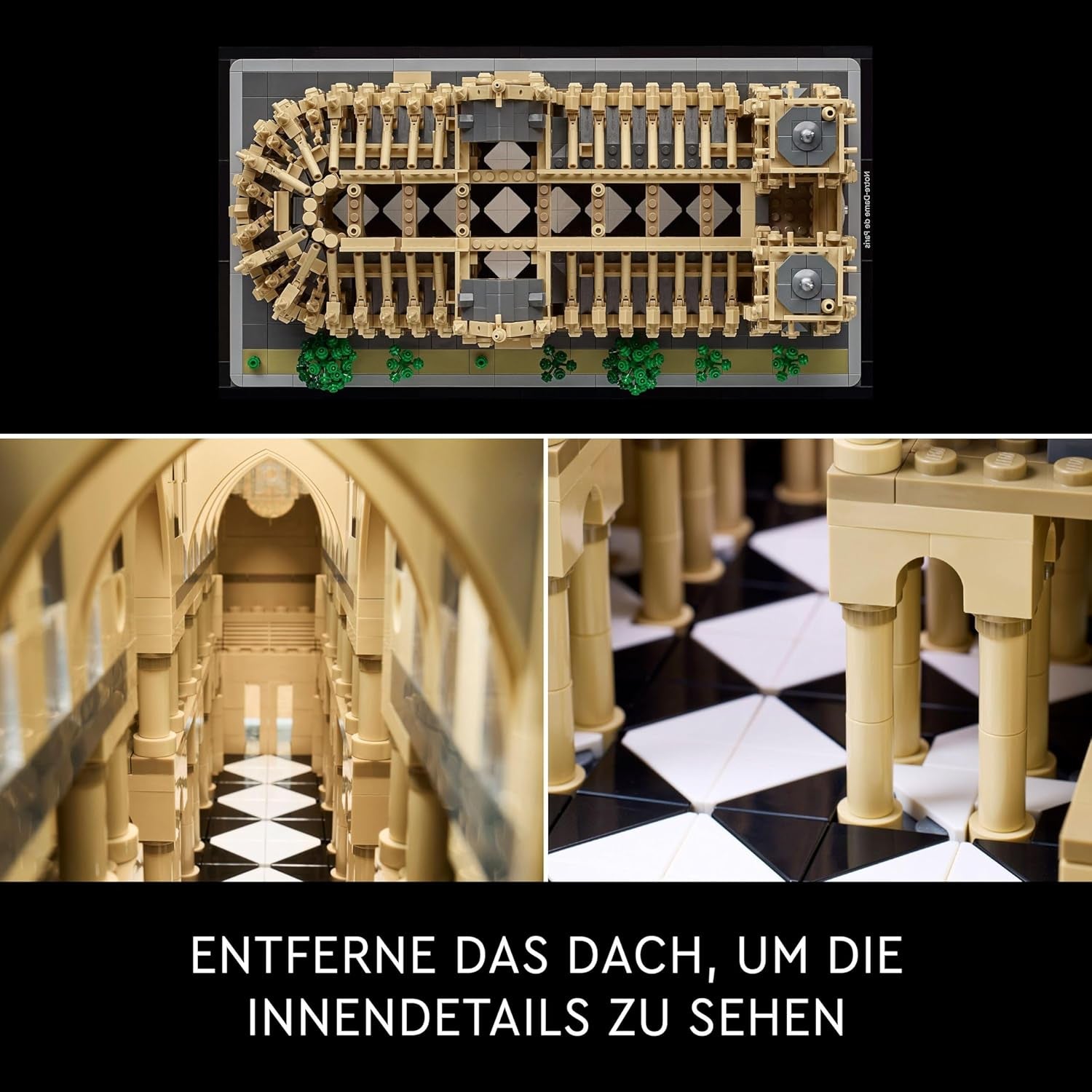 LEGO Architecture Notre-Dame De Paris, kolekcja dla dorosłych, pamiątka z Francji, prezent dla kobiet, mężczyzn, globtroterów i miłośników historii, model architektoniczny 21061 zestawy do budowania Besuche w sklepie LEGO