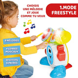 Chicco 00009820100000 Mi First Drum Set ze światłami i dźwiękami, 3 tryby gry Instrument muzyczny z baterią dla dzieci, wielokolorowy, duży Jucarii Bebe Naty Shop