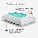 Sealy SE '19 Essentials SM Aqua Bubble Gel Sheet, 1 poduszka MC (US), biała, 61 x 40 x 14 cm Poduszki standardowe Naty Shop
