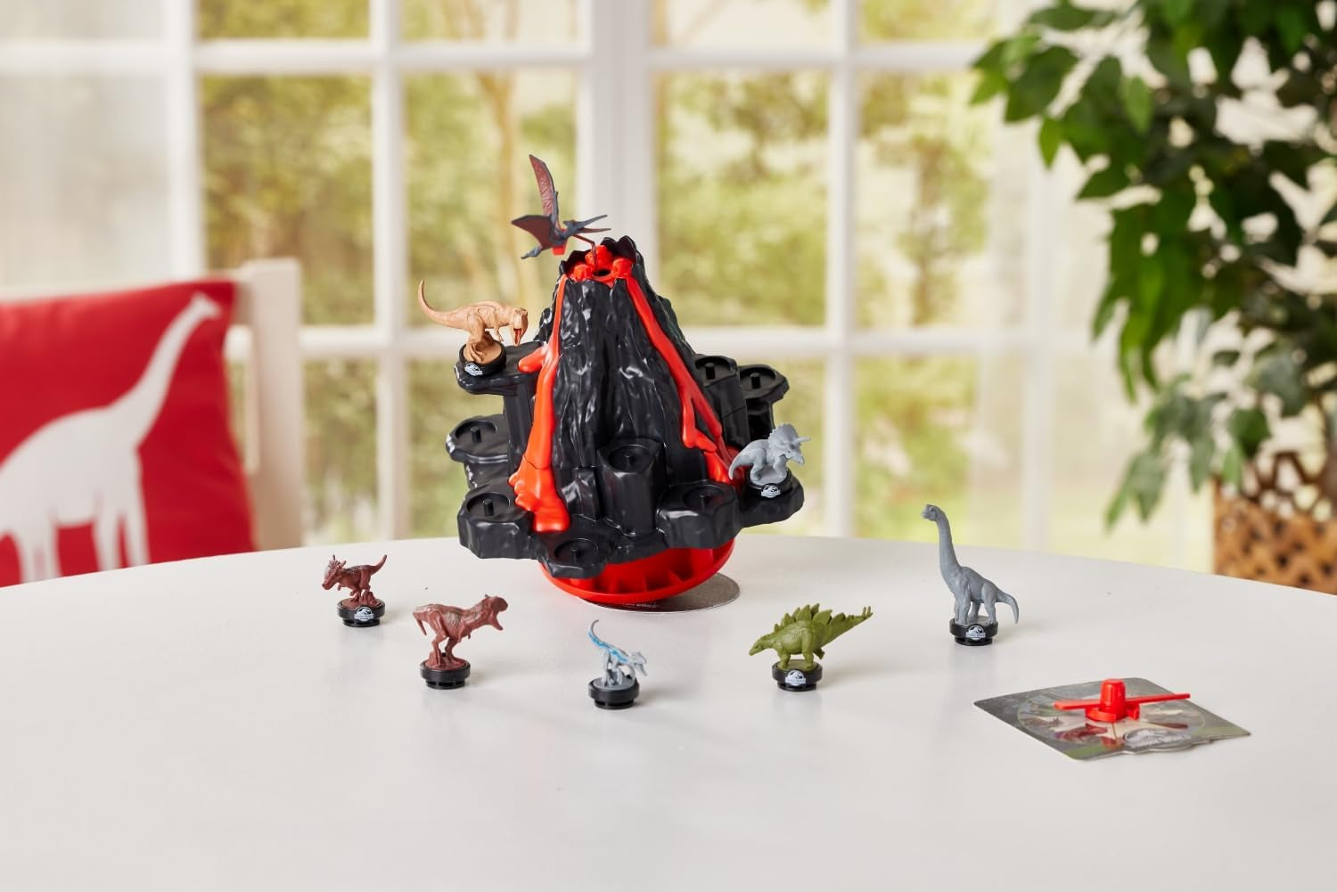 EPOCH Games - Jurassic World Trembling Volcano 7509 Zabawkowa gra planszowa z dinozaurami dla dzieci w wieku od 4 lat
