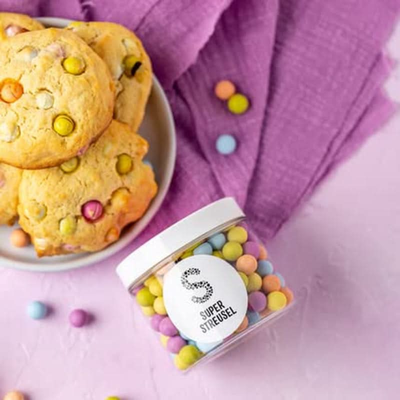 Super Streusel, Jadalne Perełki Cukrowe z Nadzieniem Czekoladowym, 170 gramów Naty Shop
