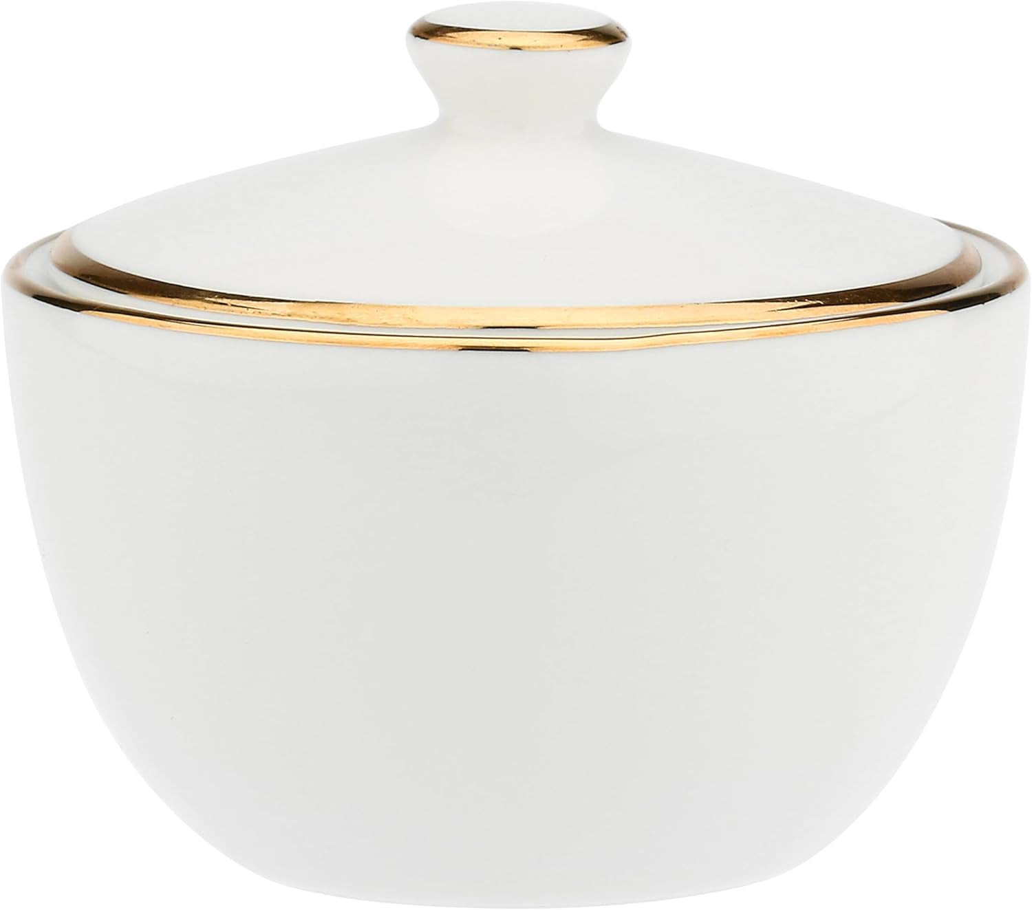 - Zuckerdose aus Porzellan, Durchmesser 10cm, Höhe 7,3cm, Kollektion Majestà
