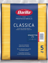 Barilla Pasta Klassische Spaghetti n.5 aus wysokiej jakości Hartweizen immer al dente, (1 x 500 g), bez smaku