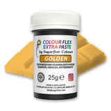 Barwnik spożywczy Sugarflair Colourflex Extra Paste Golden - Jadalny barwnik spożywczy do śmietany, czekolady, pasty cukrowej, lukru, kremówki, mieszanek ciast, ciast i nie tylko - 25g