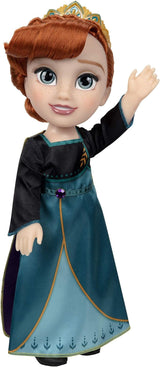 Disney Frozen 2 Anna Doll – ruchoma lalka o wysokości 35 cm w kultowej modnej sukience z herbem Arendelle i tiarą dla dodatkowej zabawy, dla dziewczynek w wieku 3 lat i starszych