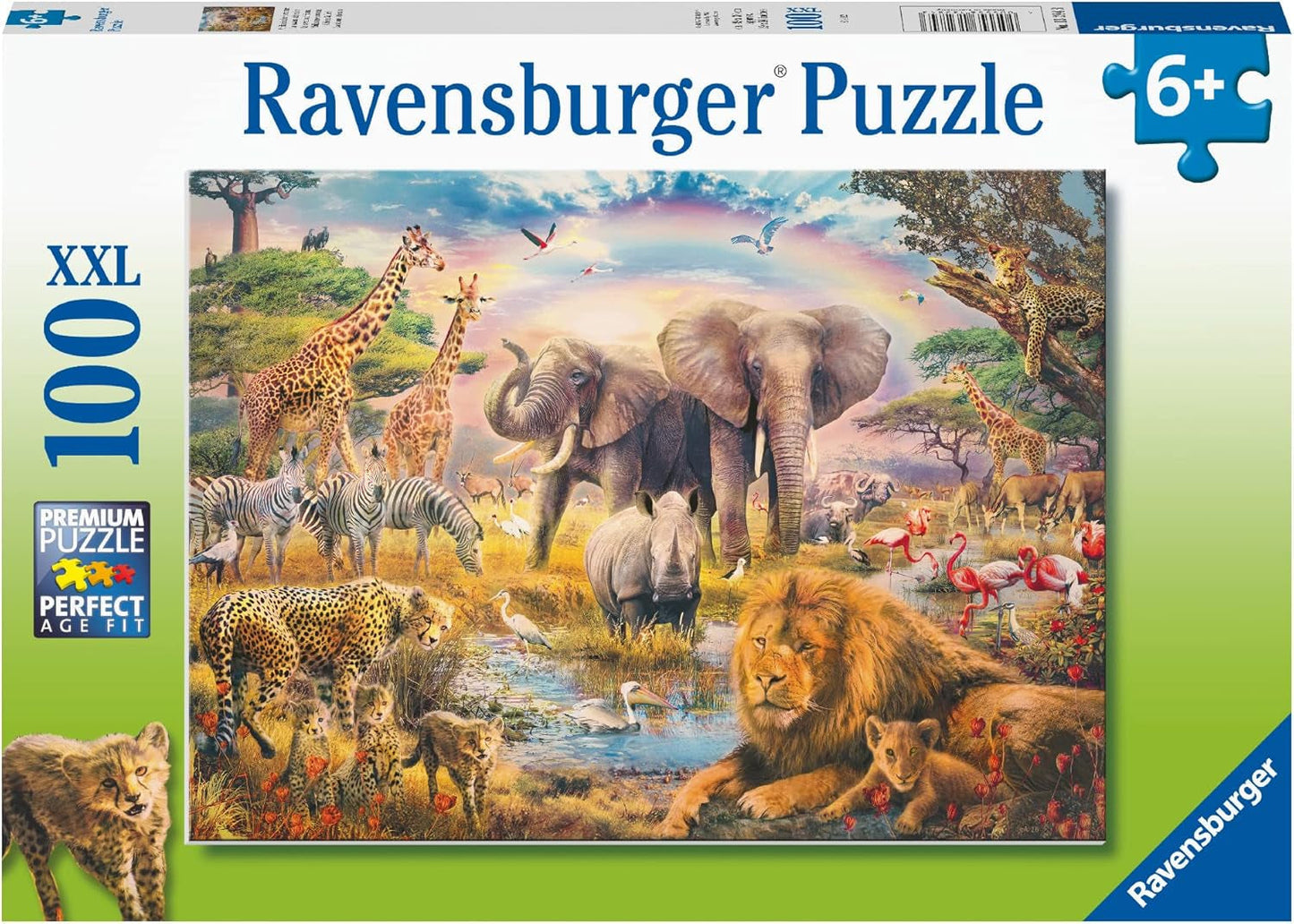Puzzle dla dzieci Ravensburger - Afrykańska Sawanna - 100-elementowe puzzle dla dzieci w wieku 6 lat i starszych Puzzle Naty Shop Domyślny tytuł
