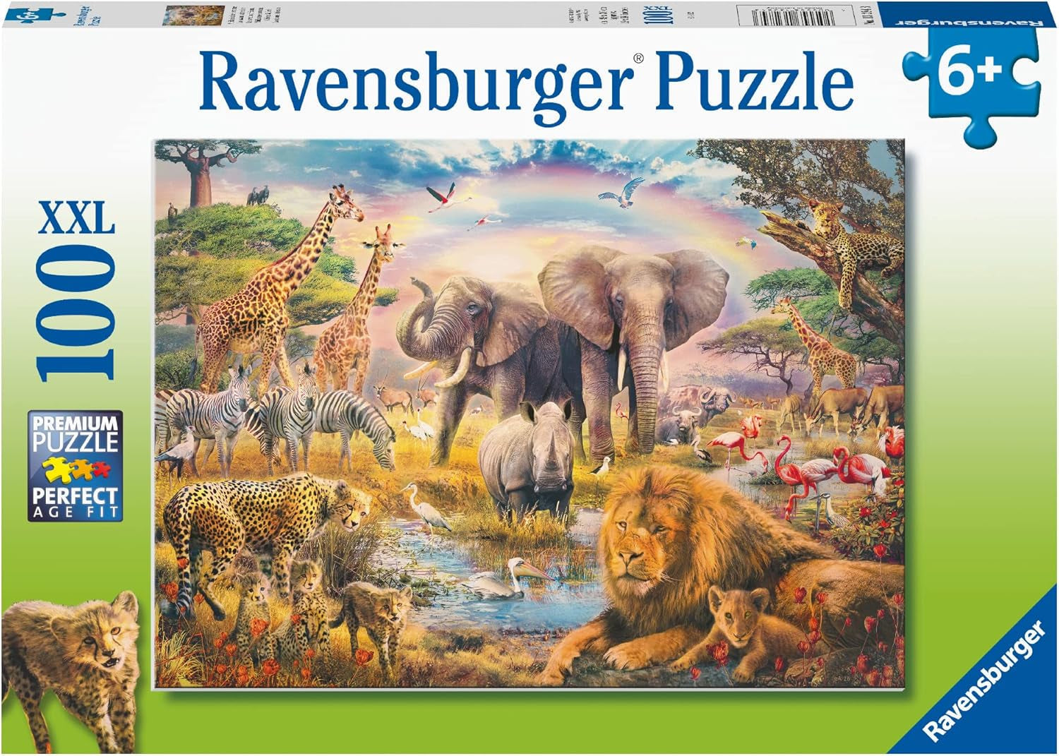 Puzzle dla dzieci Ravensburger - Afrykańska Sawanna - 100-elementowe puzzle dla dzieci w wieku 6 lat i starszych Puzzle Naty Shop Domyślny tytuł