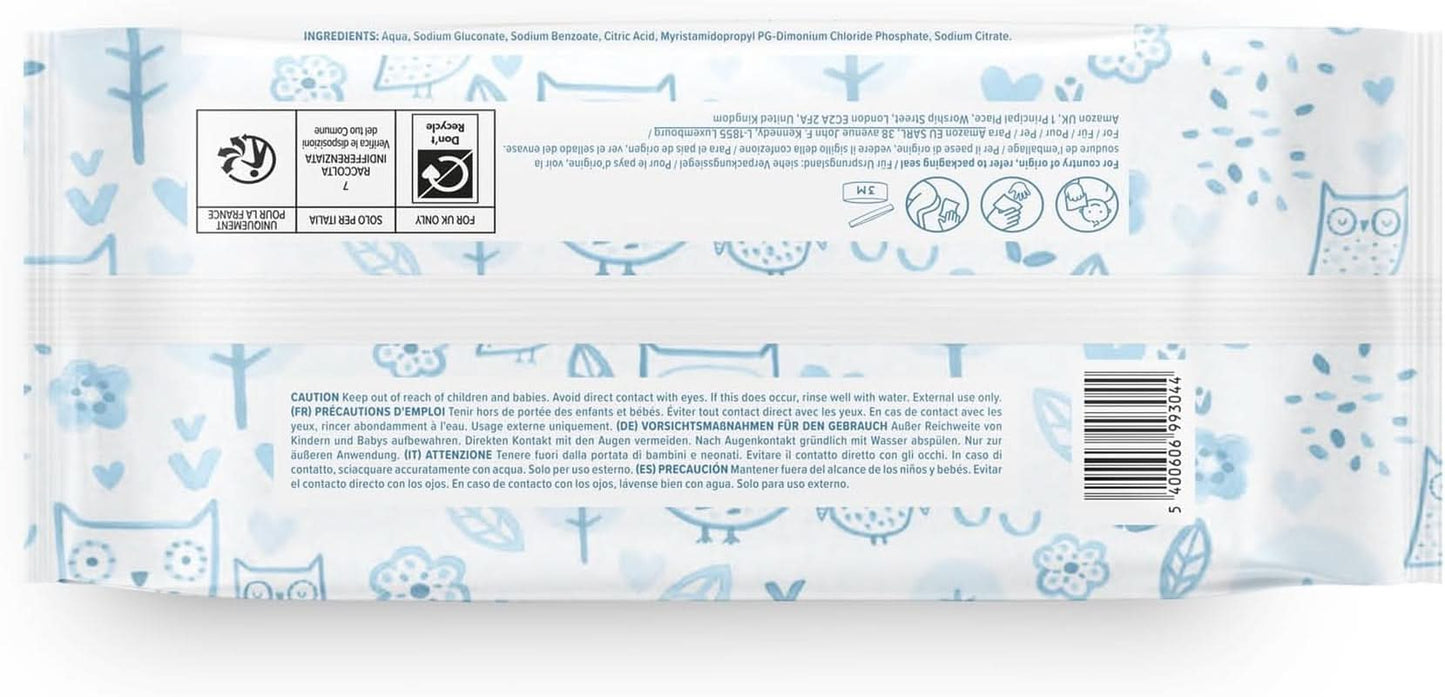 Mama Bear Ultra Sensitive Chusteczki dla niemowląt Bezzapachowe, 1008 szt. (18 opakowań po 60 szt.) Naty Shop