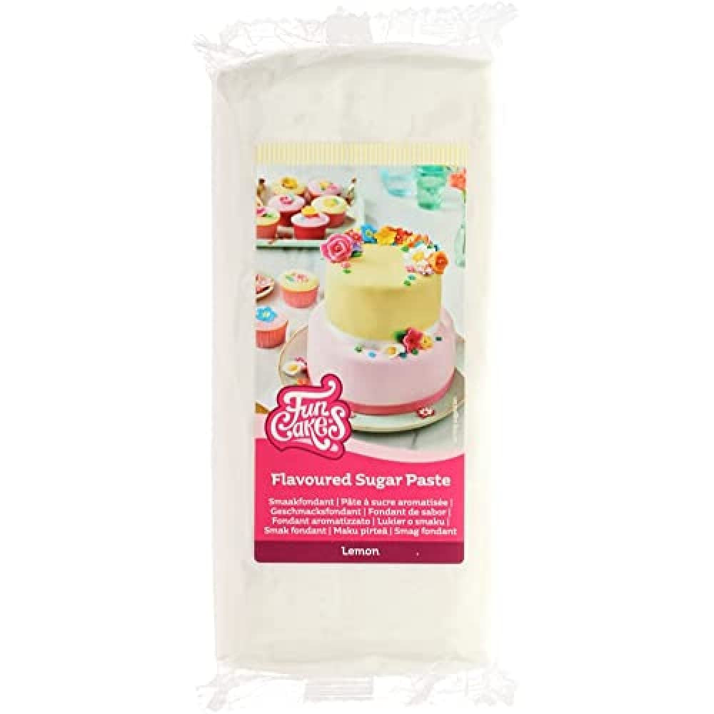 Fondant Funcakes o smaku bezowym: Łatwy w użyciu, gładki, elastyczny, miękki i plastyczny, idealny do dekoracji ciast, koszerny i bezglutenowy. 1 kg