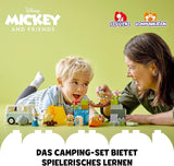 LEGO 10997 DUPLO Disney Mickey i przyjaciele na kempingu — zestaw przygód z kamperem, kajakiem i figurką kaczki Daisy, zabawka do budowania na prezent dla małych dzieci w wieku od 2 lat, zestawy konstrukcyjne dla dziewcząt i chłopców Besuche den LEGO-Store