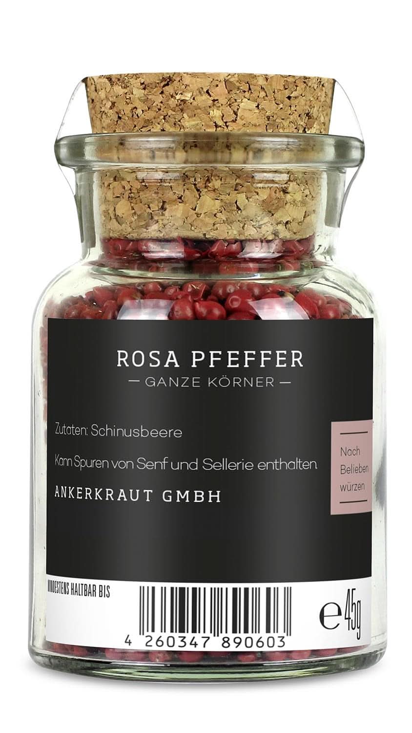 Ankerkraut, różowy pieprz (Schinus Berry), różowe jagody, idealna do dżinu z tonikiem, 45 gramów Condimente Naty Shop