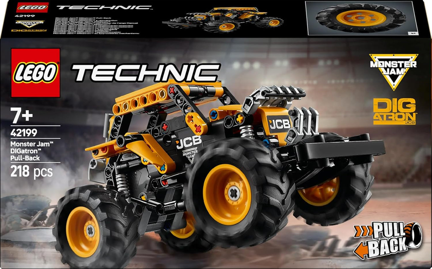 LEGO Technic Monster Jam Digatron, zestaw Monster Truck dla dzieci, zabawki do budowania dla dzieci, chłopców i dziewcząt od 7 lat, pomysły na prezenty dla fanów Monster Trucks i sportów motorowych 42199 Zestawy konstrukcyjne Kup w sklepie LEGO