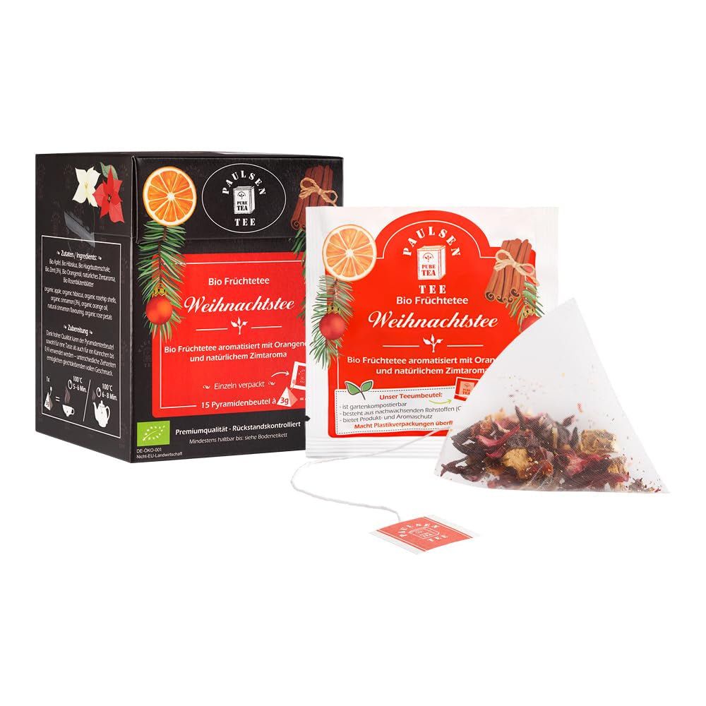 Organiczna herbata świąteczna 10 X 100 g, herbata Paulsen Tea Herbata owocowa Kontrolowana pod kątem pozostałości