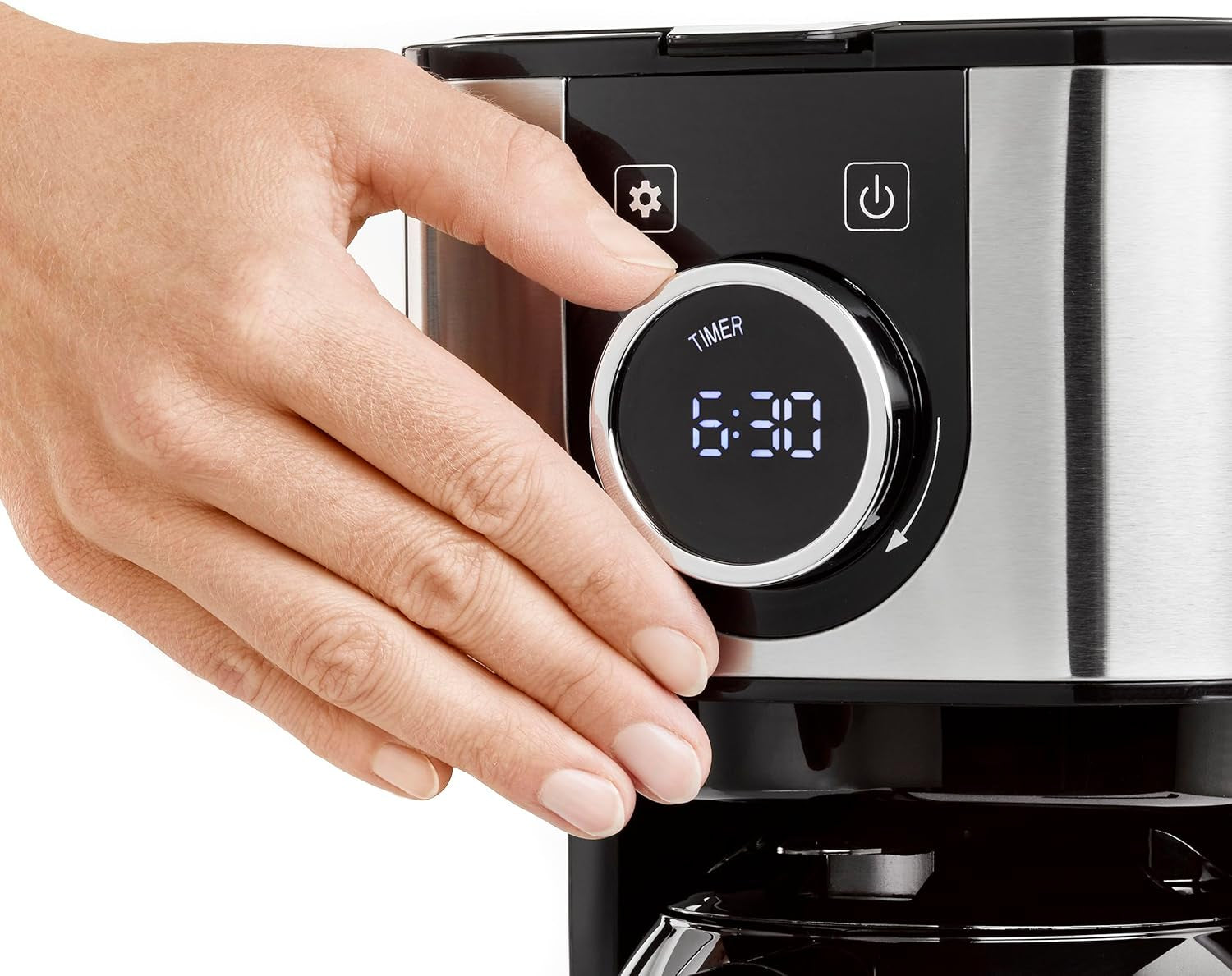 Ekspres do kawy CASO Selection C 10 Thermo Design – obudowa ze stali nierdzewnej, karafka izotermiczna 1,2 l (10 filiżanek), sterowanie dotykowe i timer, funkcja Aroma PLUS, filtr stały, filtr zapobiegający kapaniu