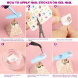 FANDAMEI 54 Blätter Wassertransfer Nagelsticker & Nail Art Pinsel Set, Kropkowane długopisy, Blattgold Für Nagelkunst, Streifenband, Strasssteine, Werkzeug Und Dekorationen Set Für Nagelkunst Maniküre Set
