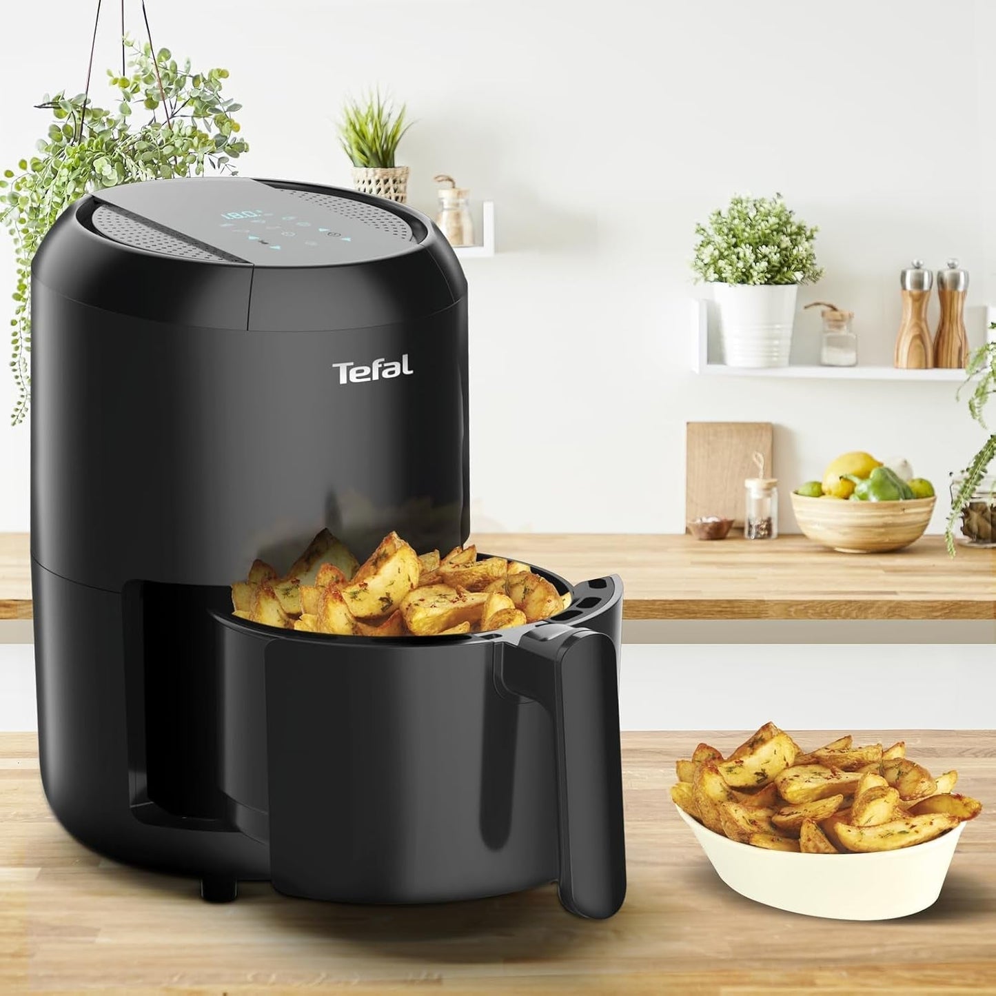 Tefal EY3018 Easy Fry Kompaktowa frytkownica na gorące powietrze, 1,6 l, 6 programów gotowania Sprzęt AGD Naty Shop