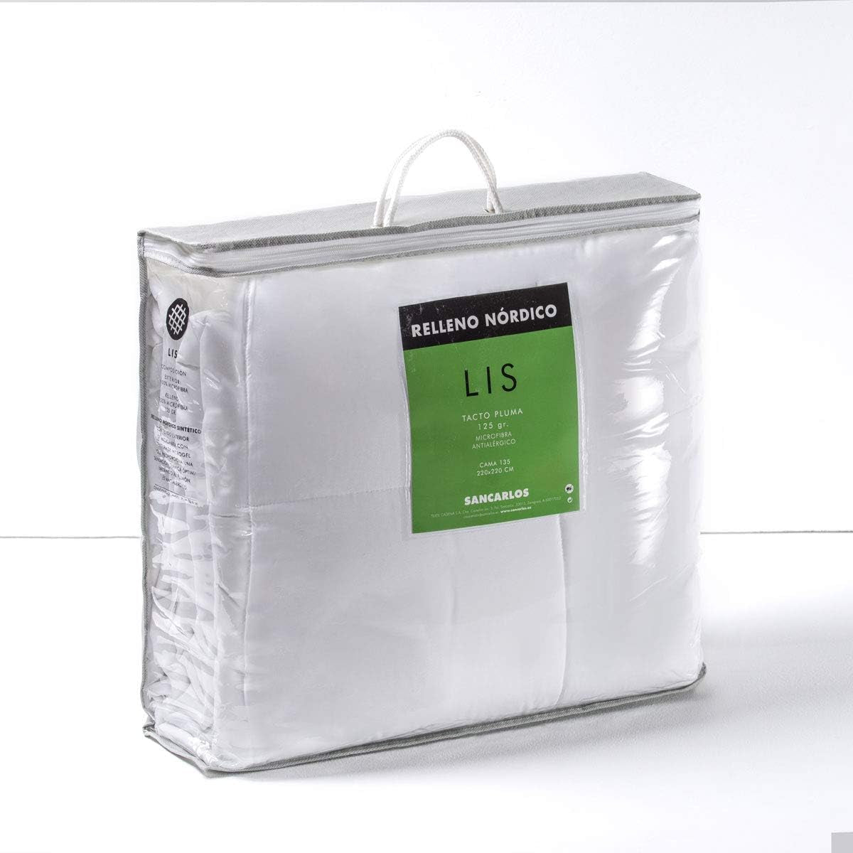 Sancarlos LIS Nordic wypełnienie, mikrofibra 100% mikrofibra, biała, CAMA DE 90, 150X220 Cm Kołdry i kołdry Naty Shop