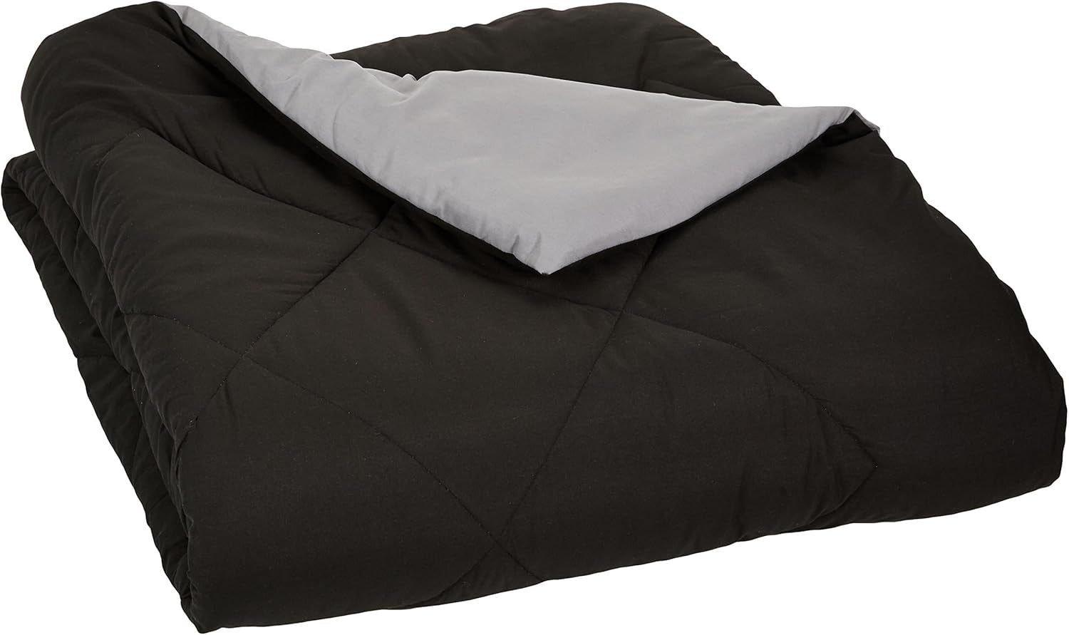 Poszwa na kołdrę z mikrofibry Amazon Basics, do noszenia obustronnie, 220 X 240 cm, szaro-czarna Kołdry i kołdry Naty Shop