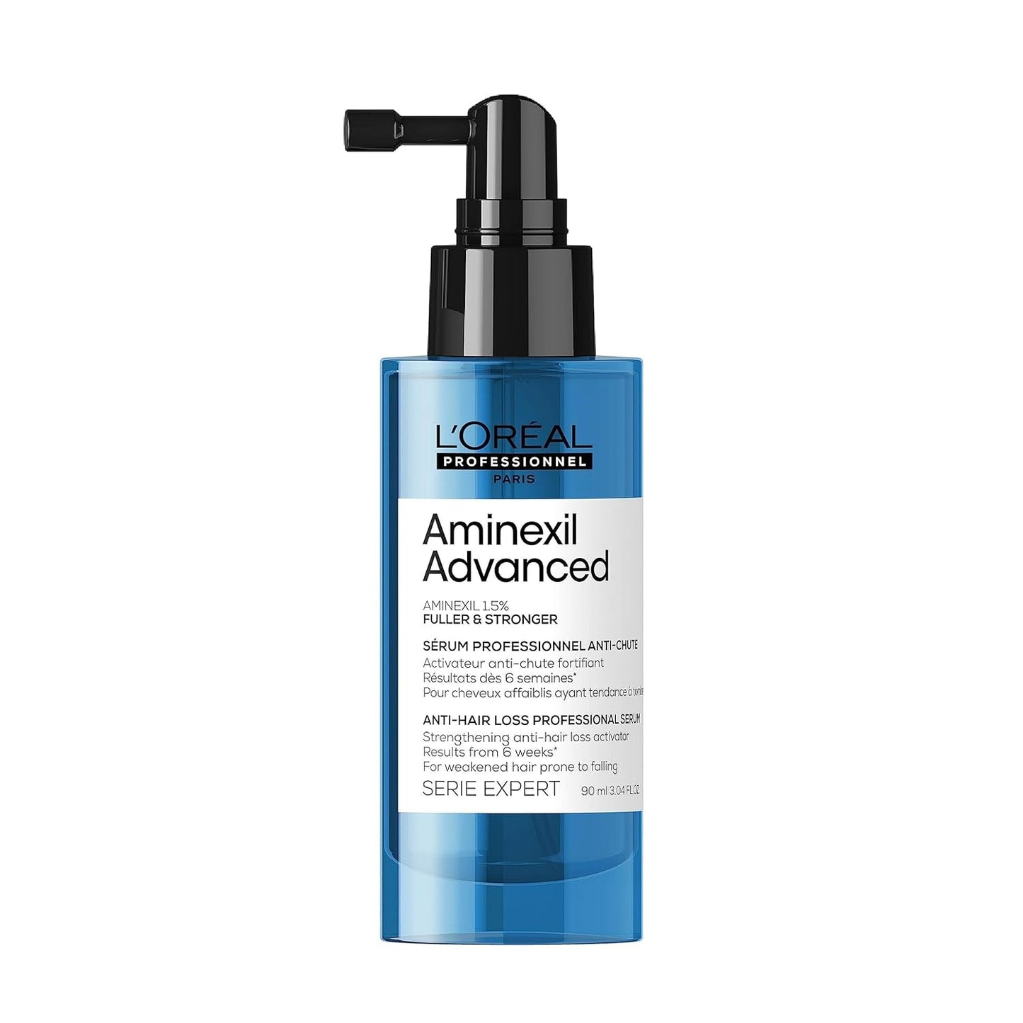 L'Oréal Professionnel Serum wzmacniające przeciw wypadaniu włosów, Dla pełniejszych i mocniejszych włosów, Aminexil Advanced Anti-Hair Loss Activator Serum, 90 ml Pielęgnacja włosów Naty Shop 90 ml (1 opakowanie)