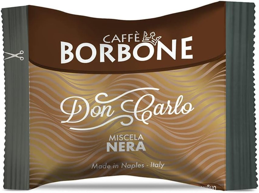 Caffè Borbone Don Carlo, Schwarze Kaffeemischung - 50 Kapseln - Kompatybilny z Lavazza®* A Modo Mio®* Haushalts-Espressomaschinen