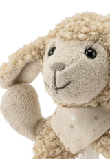 Flocke Sheep Sterntaler Catch Toy - zabawka motoryczna do grzechotania, dotykania i zabawy - pluszowa zabawka dla niemowląt i dzieci z grzechotką jako wiernym przyjacielem - zabawka dla dziecka wykonana z miękkiej tkaniny w kolorze piasku Baby Toys Naty Shop