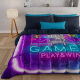PETTI Artigiani Italiani - Kołdra zimowa, Kołdra zimowa, Prosta kołdra, Dwustronny, Druk monokolorowy i cyfrowy, 100% hipoalergiczna mikrofibra, Made in Italy Kołdry i kołdry Naty Shop Gamer 160 X 190 Cm